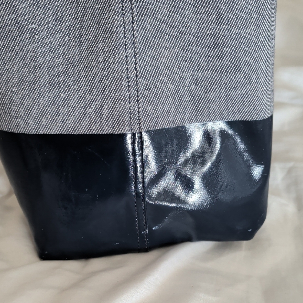 kate spade Canvas Tote with Navy Patent Base - Picture 6 of 9